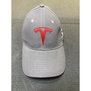 Tesla Hat Cap Red Logo Gray Tesla Drivers Group TDG Adjustable Strap Car Owner
